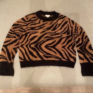 Animal Print Knit Sweater